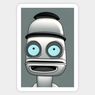 Smiling cute robot Sticker